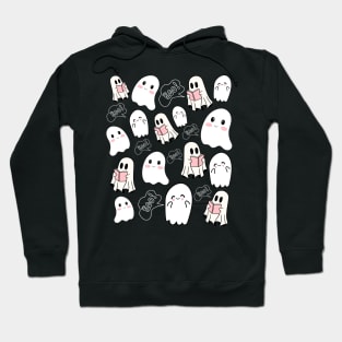 Cute Ghost Pattern for Reading Lover Hoodie